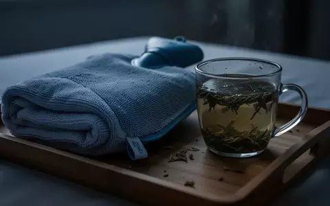 Symbolbild: Wärmflasche, Handtuch und Kräutertee - Foto: über boerse-global.de