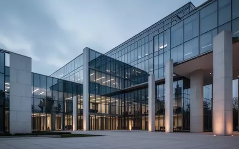 Ein modernes, minimalistisches Bürogebäude in der Dämmerung als Symbol für die Stabilität staatlicher Institutionen. - Foto: über boerse-global.de