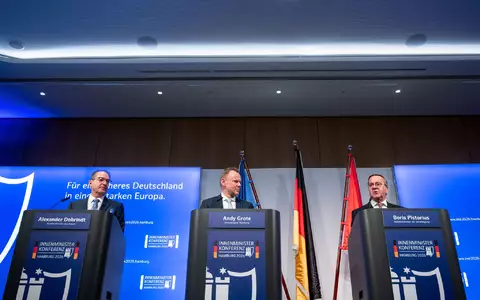 Die Innenministerkonferenz (IMK) im Juni. Die Frage der Abschaffung der Einstimmigkeit stand damals zumindest offiziell nicht auf der Tagesordnung. (Archivbild) - Foto: Daniel Bockwoldt/dpa