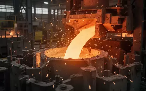 Glühender Spezialstahl in einer modernen Industrieanlage während der Produktion. - Foto: über boerse-global.de