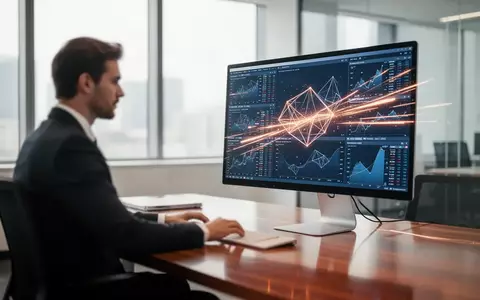 Ein Finanzanalyst betrachtet komplexe Datenvisualisierungen auf einem Monitor in einem modernen Büro. - Foto: über boerse-global.de