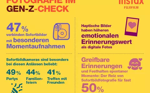 Sofortbild statt KI: Gen Z will laut aktueller Studie echte Erinnerungen zum Anfassen - Foto: presseportal.de