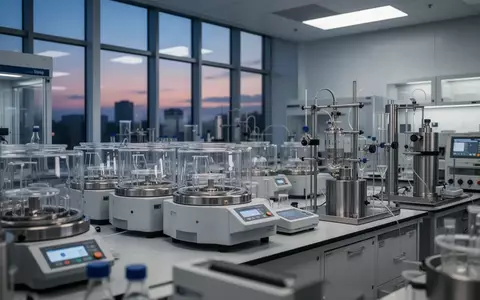 Ein modernes, steriles klinisches Labor mit präzisen Analysegeräten aus Glas und Edelstahl in einer Forschungsumgebung. - Foto: über boerse-global.de