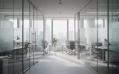 Modernes, helles Bürointerieur mit minimalistischem Design und natürlichem Tageslicht. - Foto: über boerse-global.de