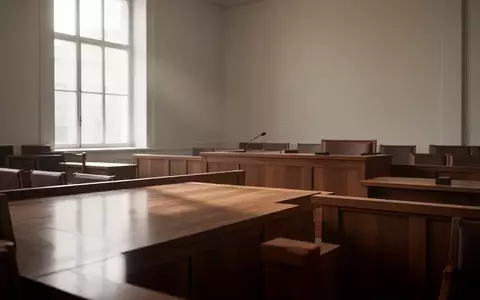 Ein heller, leerer Gerichtssaal mit einfallendem Tageslicht und minimalistischer Einrichtung. - Foto: über boerse-global.de