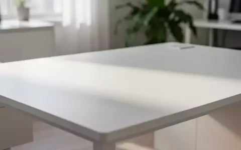 Ein minimalistischer, sauberer Schreibtisch in einem hellen, modernen Home-Office bei natürlichem Tageslicht. - Foto: über boerse-global.de