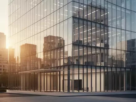 Ein modernes Bürogebäude in einem Finanzviertel bei goldenem Licht. - Foto: über boerse-global.de