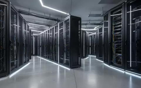 Modernes Rechenzentrum mit geordneten Server-Racks in einer minimalistischen, technologischen Umgebung. - Foto: über boerse-global.de