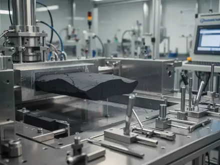 Ein hochmodernes Industrielabor fĂĽr Graphitverarbeitung mit spezialisierten Maschinen in einer sauberen Arbeitsumgebung. - Foto: ĂĽber boerse-global.de