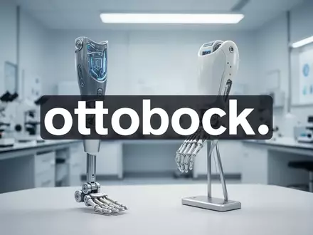 Abstrakte Darstellung moderner Prothesentechnologie in einem klinischen Laborumfeld. - Foto: über boerse-global.de