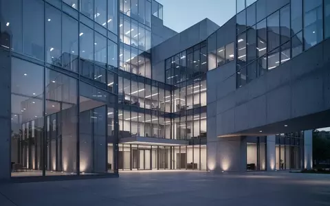 Ein modernes Bürogebäude aus Glas und Beton in der Abenddämmerung, das eine Atmosphäre institutioneller Kontrolle vermittelt. - Foto: über boerse-global.de