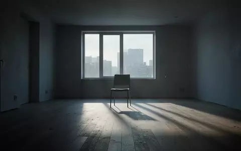 Ein leerer, minimalistisch eingerichteter Raum bei Dämmerlicht, der die Atmosphäre von Isolation und Einsamkeit vermittelt. - Foto: über boerse-global.de
