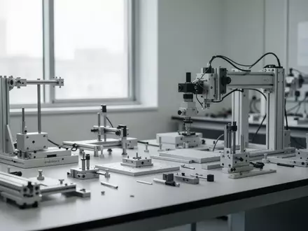 Ein minimalistisches Labor für Robotikforschung mit Präzisionswerkzeugen auf einer schlichten Werkbank. - Foto: über boerse-global.de