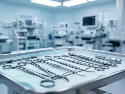 Ein steriler Operationssaal mit medizinischen Instrumenten auf einer Ablage in einer modernen Klinik. - Foto: über boerse-global.de