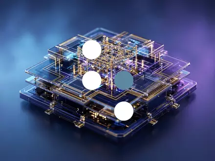 Abstrakte Darstellung eines Quantencomputers mit leuchtenden Schaltkreisen und futuristischer Technologie-Ästhetik. - Foto: über boerse-global.de