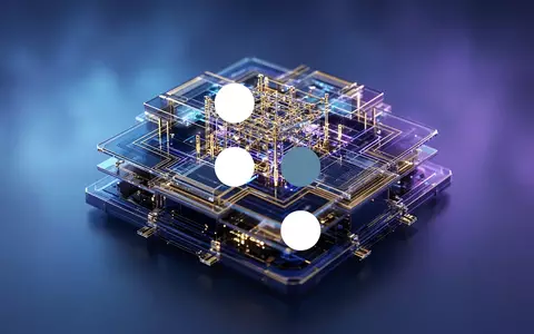 Abstrakte Darstellung eines Quantencomputers mit leuchtenden Schaltkreisen und futuristischer Technologie-Ästhetik. - Foto: über boerse-global.de