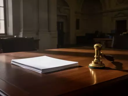 Ein leerer Schreibtisch in einer Behörde mit einem Stapel unbeschriebener Blätter und einem Stempel bei natürlichem Licht. - Foto: über boerse-global.de
