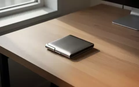 Ein minimalistisches Hardware-Wallet für Kryptowährungen auf einem modernen Schreibtisch im natürlichen Tageslicht. - Foto: über boerse-global.de