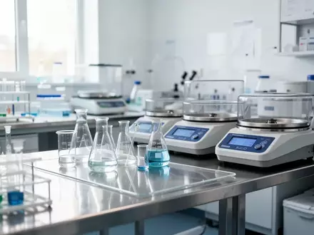 Ein steriles, modernes medizinisches Labor mit glänzenden Edelstahloberflächen und wissenschaftlichen Analysegeräten. - Foto: über boerse-global.de