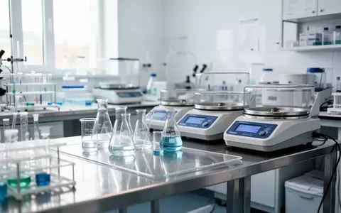 Ein steriles, modernes medizinisches Labor mit glänzenden Edelstahloberflächen und wissenschaftlichen Analysegeräten. - Foto: über boerse-global.de