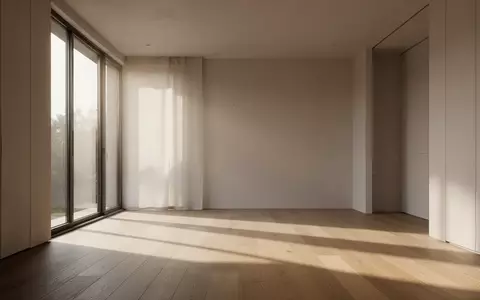 Ein minimalistischer, lichtdurchfluteter Raum mit sanften Schatten auf einem Holzboden. - Foto: über boerse-global.de