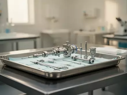 Ein steriler, minimalistischer Operationssaal mit medizinischen Präzisionsinstrumenten in einer klinischen Umgebung. - Foto: über boerse-global.de
