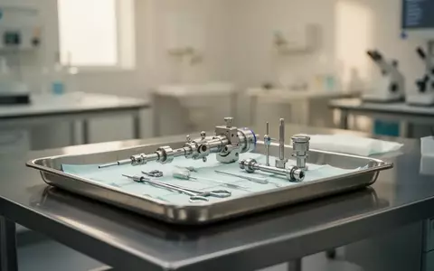 Ein steriler, minimalistischer Operationssaal mit medizinischen Präzisionsinstrumenten in einer klinischen Umgebung. - Foto: über boerse-global.de