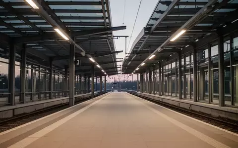 Ein leerer, modern gestalteter Bahnsteig in der Dämmerung mit architektonischen Linien aus Stahl und Glas. - Foto: über boerse-global.de