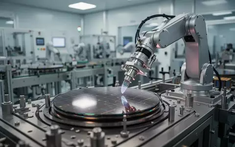 Ein hochmoderner Reinraum in einer Halbleiterfertigung mit Präzisionsmaschinen und Silizium-Wafern. - Foto: über boerse-global.de
