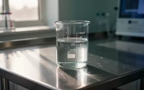 Ein steriles Laborumfeld mit einem Glasbecher auf einer Edelstahloberfläche bei weichem Tageslicht. - Foto: über boerse-global.de