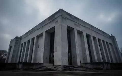 Eine monumentale, graue Betonfassade eines Regierungsgebäudes unter einem bewölkten Himmel. - Foto: über boerse-global.de