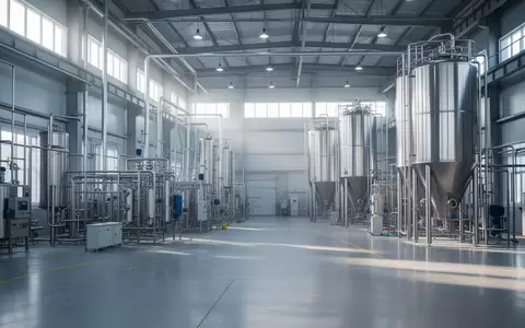 Weite, moderne Industriehalle mit Produktionsanlagen für chemische Vorstufen in einer sauberen, hellen Fertigungsumgebung. - Foto: über boerse-global.de
