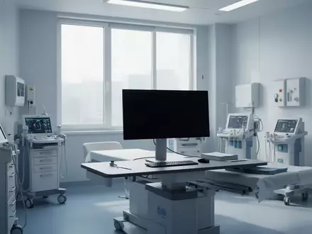 Ein moderner, steriler Behandlungsraum in einer Klinik mit medizinischer Ausstattung und natürlichem Tageslicht. - Foto: über boerse-global.de
