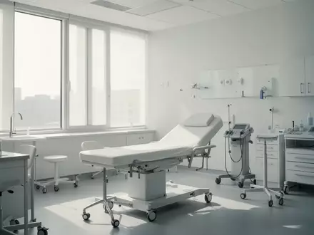 Ein minimalistisch gestalteter, heller Behandlungsraum in einem modernen medizinischen Zentrum. - Foto: über boerse-global.de