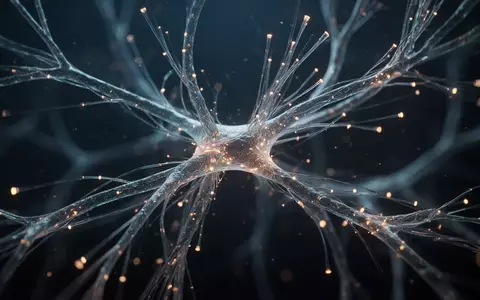 Abstrakte Darstellung eines neuronalen Netzwerks mit leuchtenden Verbindungen vor dunklem Hintergrund. - Foto: über boerse-global.de