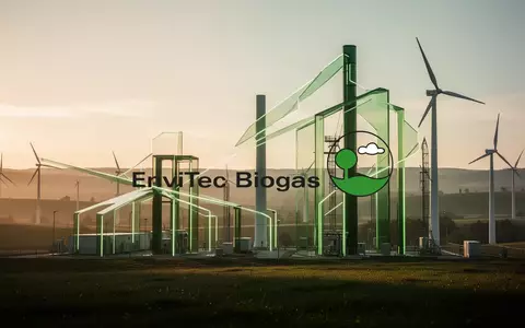 Abstraktes, atmosphärisches Bild moderner Anlagen zur Erzeugung erneuerbarer Energien in einer Landschaft bei Sonnenuntergang. - Foto: über boerse-global.de