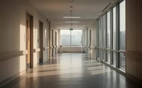 Ein ruhiger, heller Krankenhausflur mit modernem Design und einfallendem Tageslicht. - Foto: über boerse-global.de
