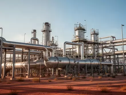 Moderne Industrieanlage zur chemischen Verarbeitung in Texas bei Tageslicht. - Foto: über boerse-global.de