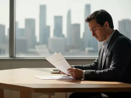 Ein professioneller Finanzanalyst arbeitet in einem lichtdurchfluteten, modernen Büro an Unterlagen. - Foto: über boerse-global.de