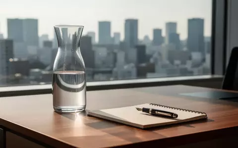 Ein minimalistischer Büroarbeitsplatz mit Blick auf eine japanische Skyline bei Tageslicht. - Foto: über boerse-global.de