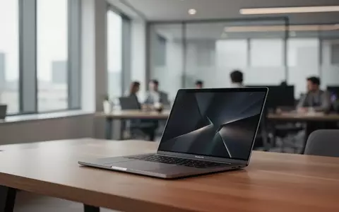 Modernes, helles Büro mit einem Laptop auf einem Schreibtisch als Symbol für technologische Innovation. - Foto: über boerse-global.de