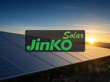 Moderne Solarpark-Anlage bei Sonnenaufgang mit Fokus auf abstrakte Photovoltaik-Reihen und Lichtstimmung - Foto: über boerse-global.de