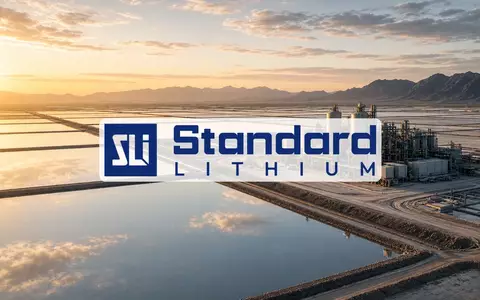 Industrielle Lithium-Extraktionsanlage bei Sonnenuntergang, die das Potenzial der Rohstoffgewinnung symbolisiert. - Foto: über boerse-global.de