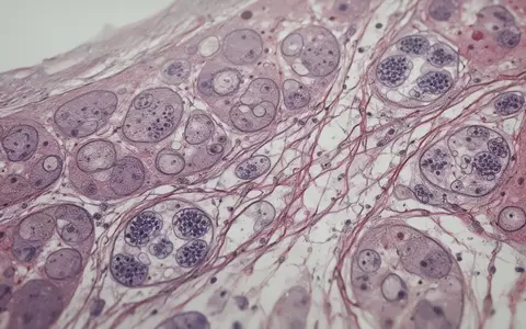 Mikroskopische Aufnahme von Lebergewebe mit Fokus auf zelluläre Strukturen und mitochondriale Netzwerke. - Foto: über boerse-global.de
