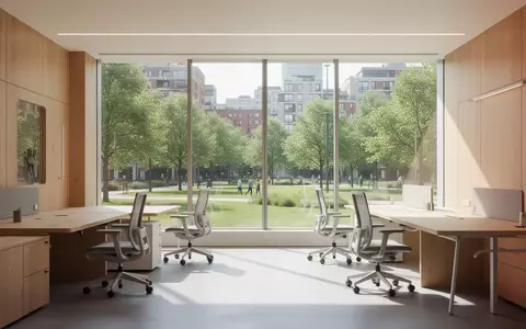 Ein helles, modern gestaltetes Büro mit ergonomischer Einrichtung und Blick ins Grüne als Symbol für ein inklusives Arbeitsumfeld. - Foto: über boerse-global.de