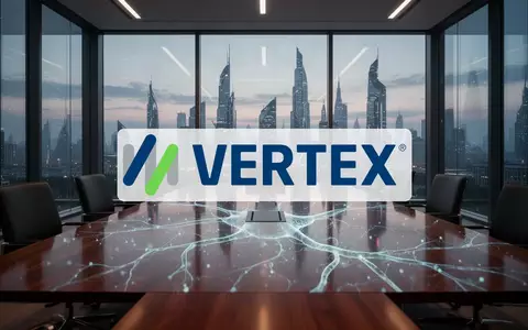 Abstrakte Darstellung eines modernen Konferenzraums mit digitalen Netzwerkelementen als Symbol für technologische Innovation. - Foto: über boerse-global.de
