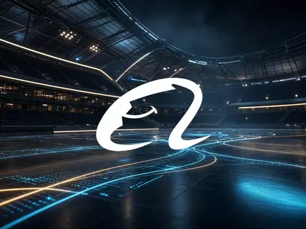Abstrakte Darstellung von Sporttechnologie in einer modernen Arena mit atmosphärischer Beleuchtung. - Foto: über boerse-global.de