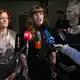 Die Parteivorsitzenden Bettina König (SPD, l-r), Kerstin Wolter (Die Linke) und Nina Stahr (Bündnis 90/Die Grünen) haben gemeinsam mit anderen Vertretern ihrer Parteien über Antisemitismus beraten.  - Bild: Soeren Stache/dpa