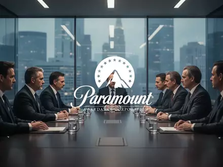 Abstrakte Darstellung einer Unternehmensfusion in einem modernen, professionellen Büro-Ambiente mit stimmungsvollem Licht. - Foto: über boerse-global.de