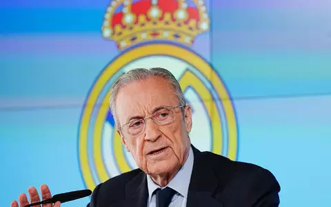 Real Madrid um Präsident Florentino Pérez hat im Negreira-Fall Beschwerde bei der UEFA eingelegt. (Archivbild) - Foto: Bernat Armangue/AP/dpa